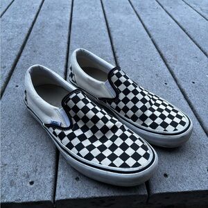 Vans Pro Slip-On Black and White Checkered Sz 11